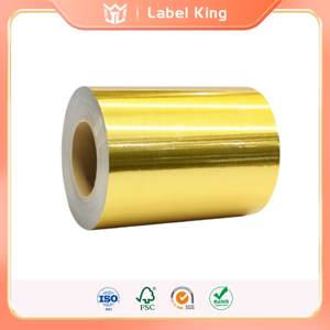 Luxuri&ouml;se 38 μm geb&uuml;rstete Gold-Etikettenaufkleber mit 60 g Pergamin