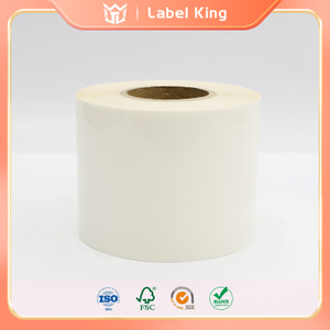 H&oslash;jkvalitets 255 g blank hvid BOPP-etikette med 100 g hvidt kraftpapir