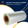 สติกเกอร์ฉลาก BOPP โปร่งใสระดับพรีเมี่ยม 30um พร้อมฐานสัตว์เลี้ยงโปร่งใส 30um สำหรับการพิมพ์และบรรจุภัณฑ์